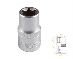 Головка торцевая TORX Е-стандарт 1/4", E10 AFFIX AF00023010 - фото 34201