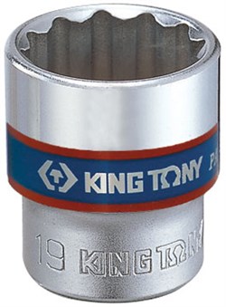Головка торцевая стандартная двенадцатигранная 3/8", 22 мм KING TONY 333022M - фото 11176