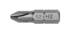 HOEGERT Биты PH2, 25 мм, сталь S2, 5 шт. - фото 27126