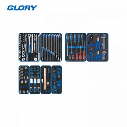 Набор инструментов "GLORY" для тележки, 8 ложементов, 152 предмета - фото 28704