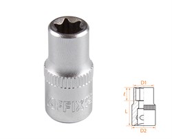 Головка торцевая TORX Е-стандарт 1/4", E8 AF00023008 - фото 34200