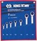 Набор комбинированных трещоточных ключей, 8-19 мм, чехол из теторона, 7 предметов KING TONY 12107MRN01 - фото 12220