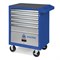 Тележка инструментальная, 5 выдвижных ящиков и отсек, "ОПТИМА", синяя 522-05581MB - фото 35556